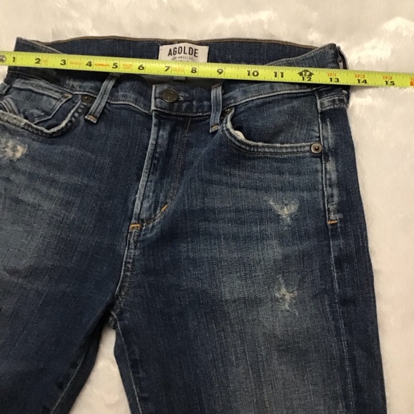 Agolde Sophie High Rise Skinny Distressed Jeans.  Size 24 - Picture 8 of 12
